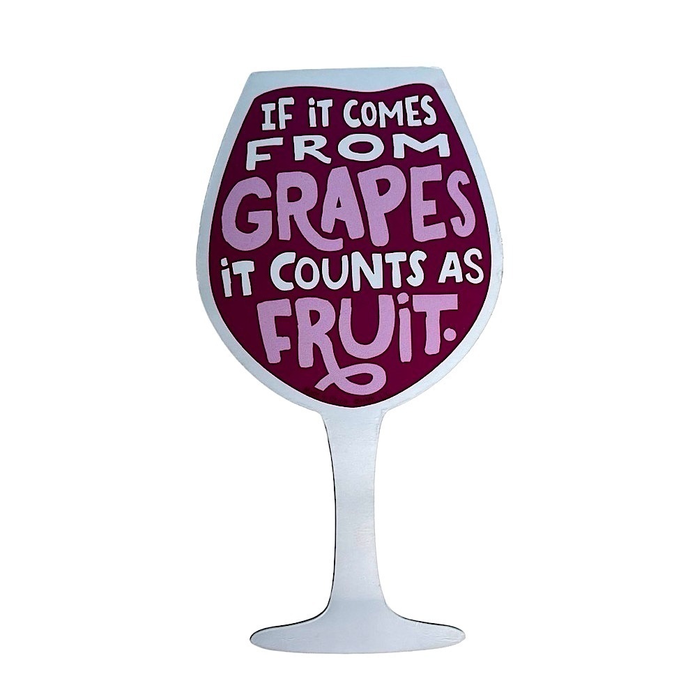 Purple Wine Glass Magnet